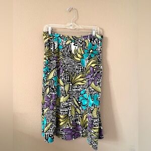 Vintage 70s Choices 100% Linen A Line Skirt